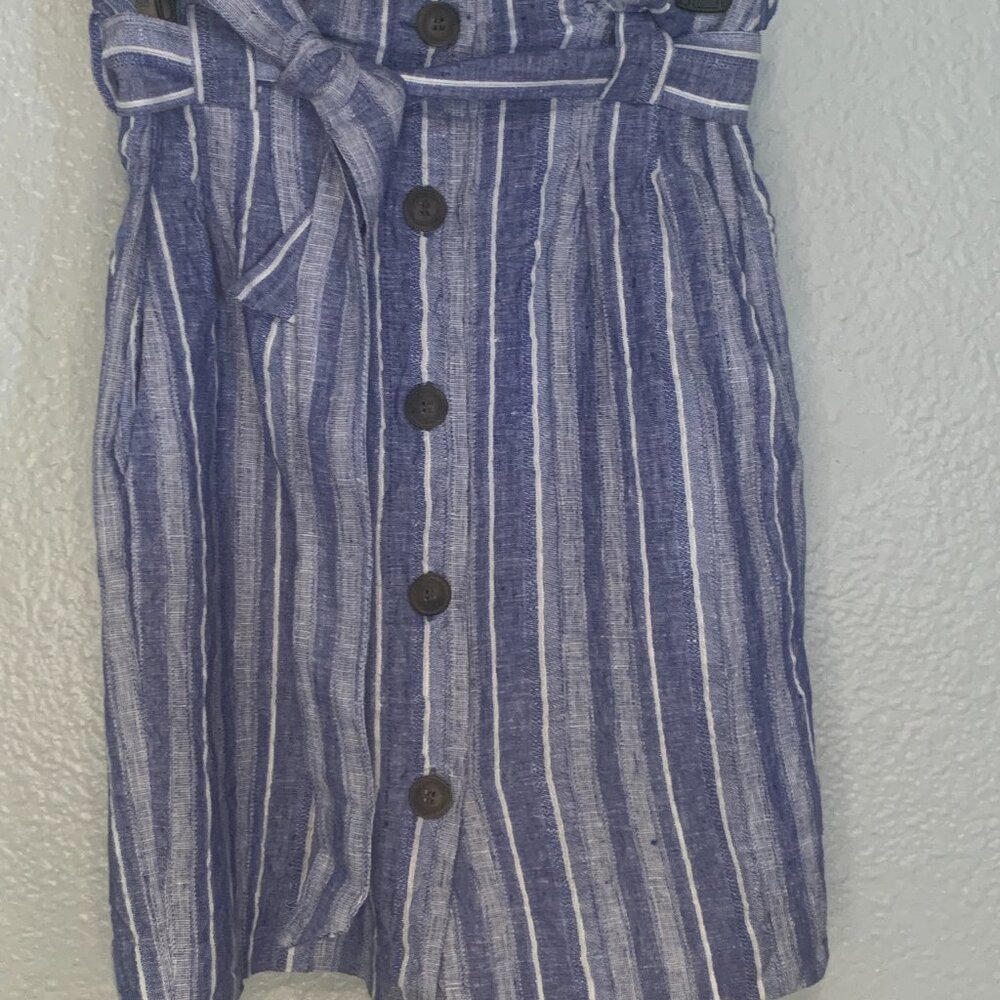 H&M Blue Stripe Skirt